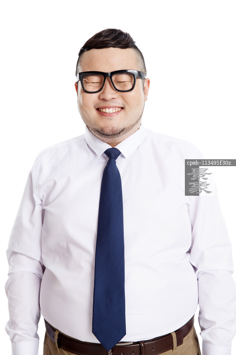 图片标题:     表情惬意的青年胖男人 图片编号:     cpmh-113495f30